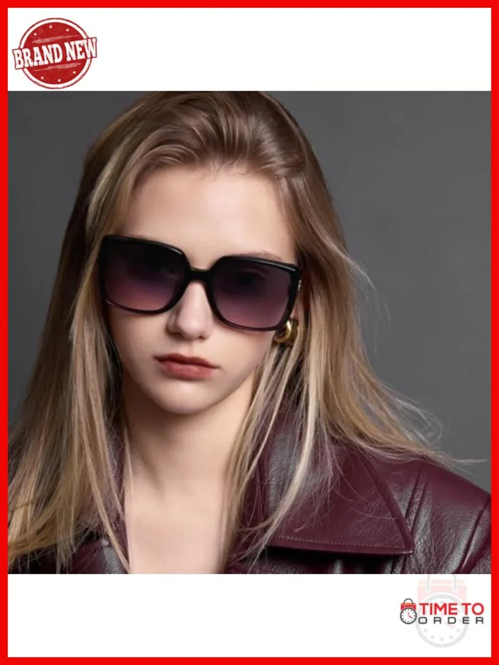 Oversized Polarized UV400 Sunglasses - Durable Acetate Frames & Nylon HD Lenses